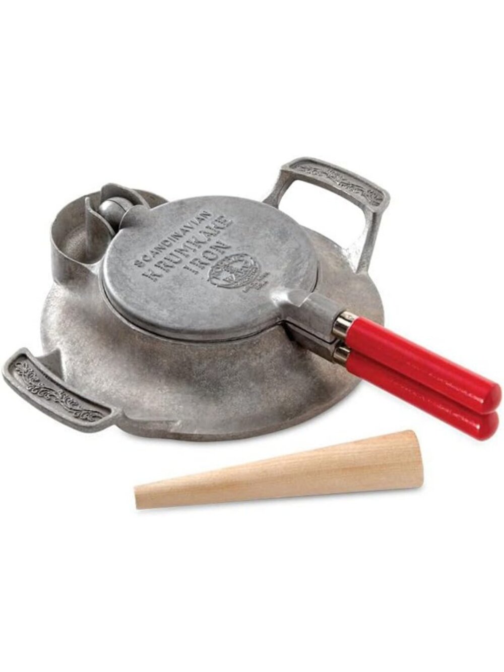 Traditional Krumkake & Pizzelle Maker - Nonstick Iron for Authentic Italian